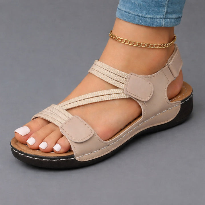 Selyndra | Sandales à brides élastiques et semelle surpiquée