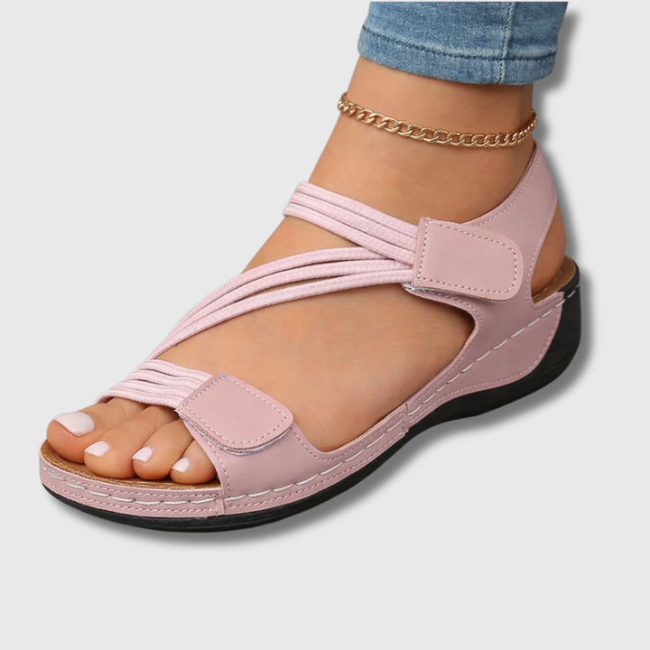 Selyndra | Sandales à brides élastiques et semelle surpiquée