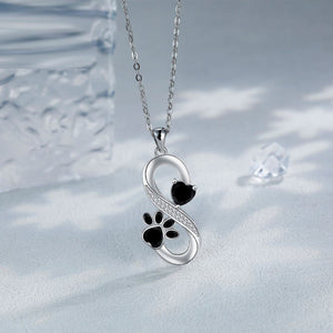 Infinite Symbol Necklace Hearts Paw Print