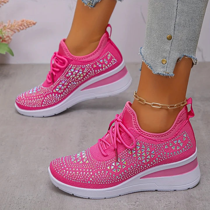 Clara | Baskets à strass et lacets