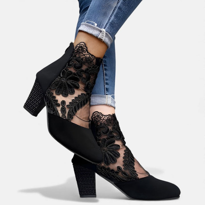 Norene | Bottines en dentelle à talon