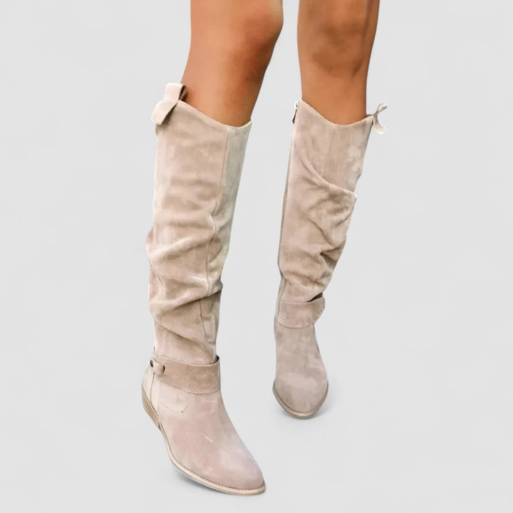 Nora | Bottes hautes à talon bas
