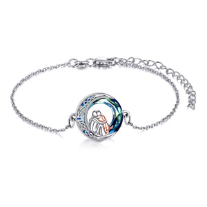 Sterling Silver Adjustable Dog Charm Bracelet