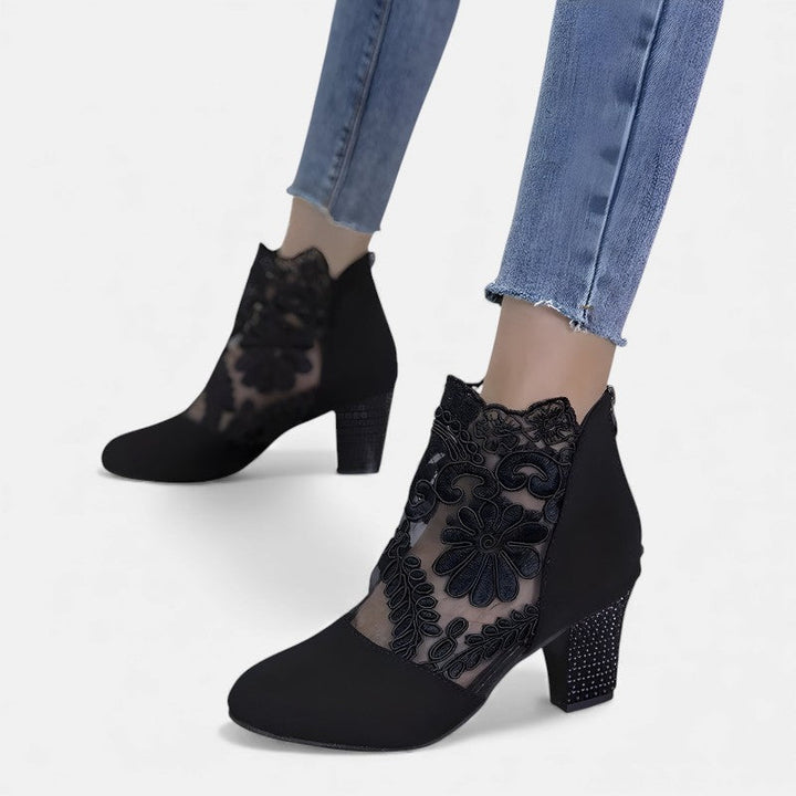 Norene | Bottines en dentelle à talon