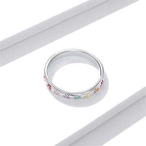Sterling Silver Ring with Paw Design