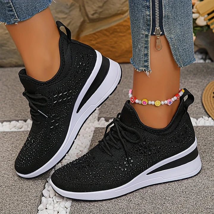 Clara | Baskets à strass et lacets