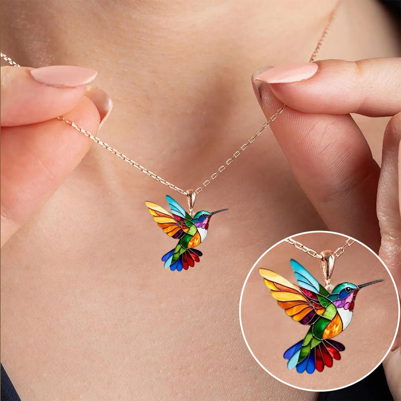 Colorful Hummingbird Necklace