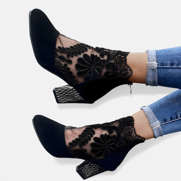 Norene | Bottines en dentelle à talon