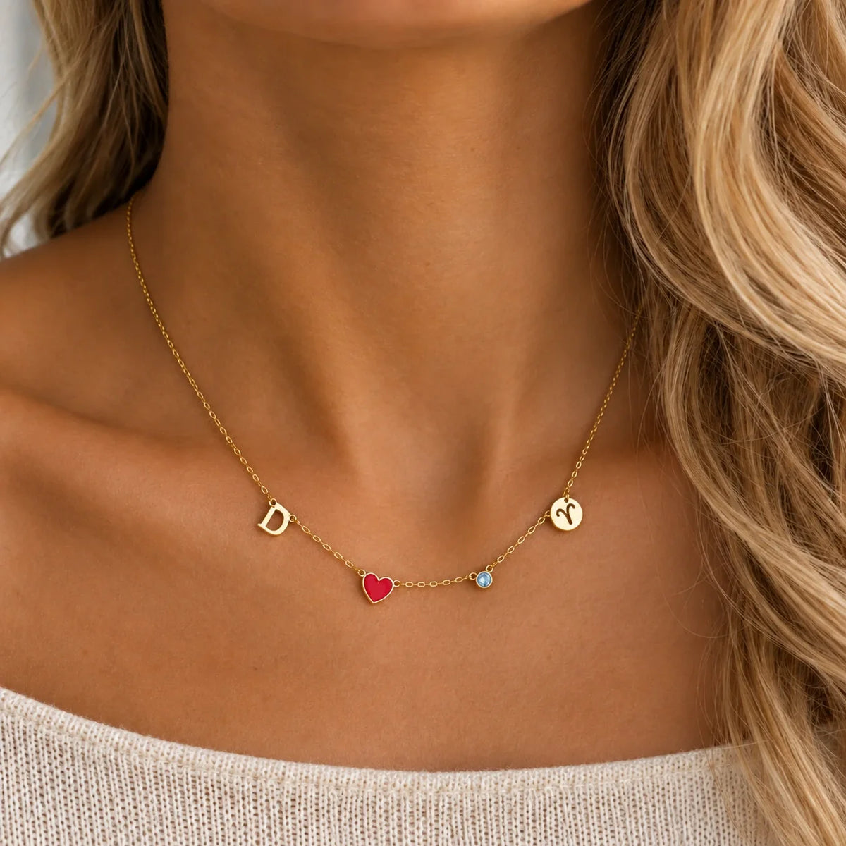 Gepersonaliseerde Ketting met Hartje & Initiaal