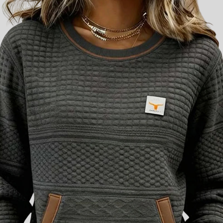 Sweat Matelassé Col Rond pour Femme Chloé