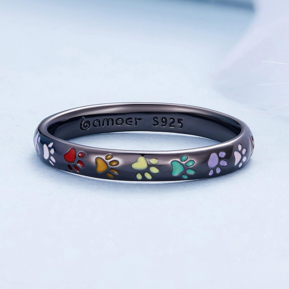 Sterling Silver Ring with Paw Design