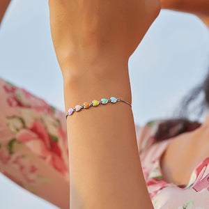 Sterling Silver Paw Print Bracelet – Adjustable Fit