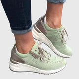 Maddie | Baskets compensées à lacets et zip