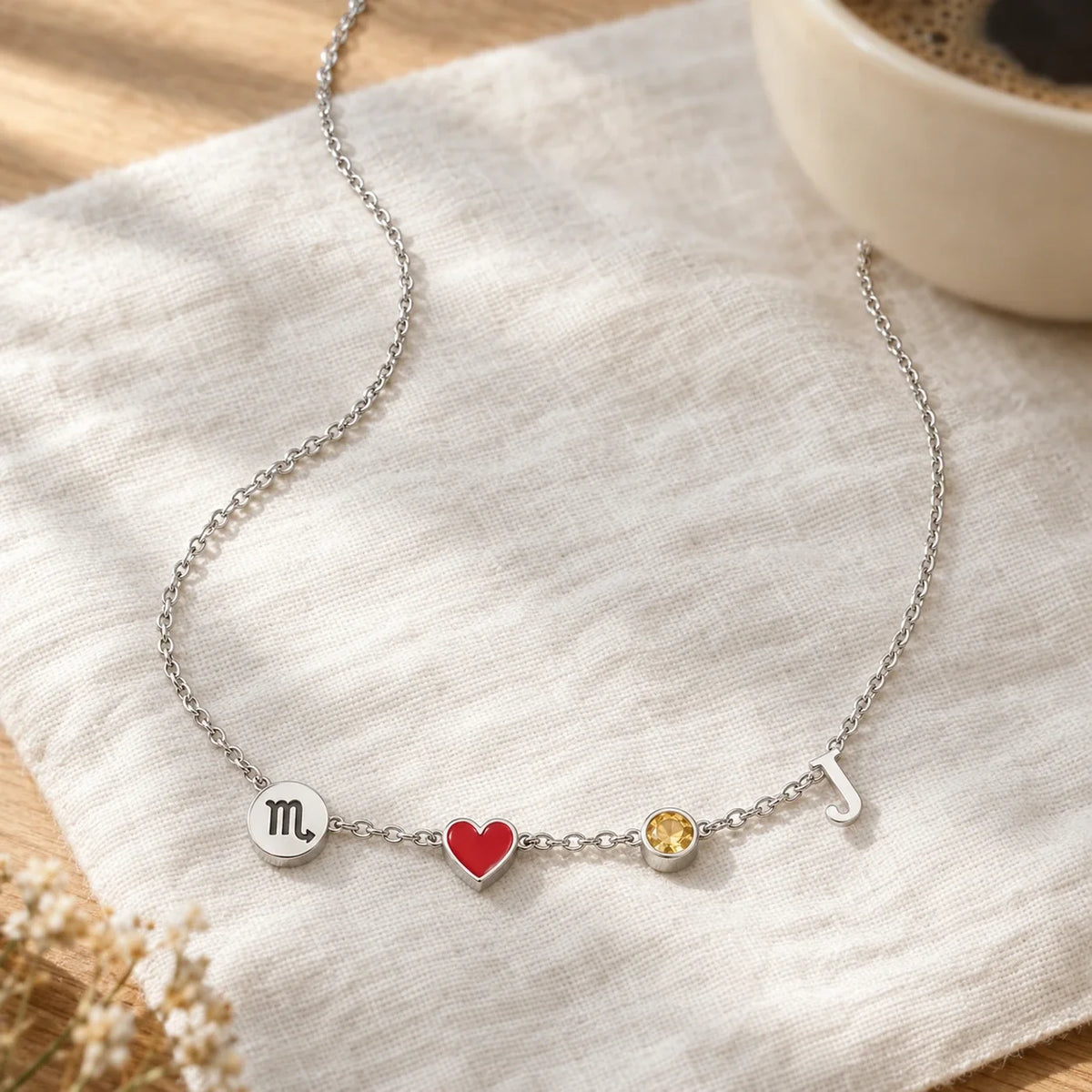 Gepersonaliseerde Ketting met Hartje & Initiaal