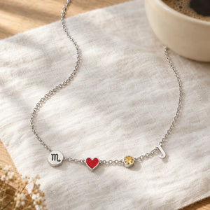 Gepersonaliseerde Ketting met Hartje & Initiaal