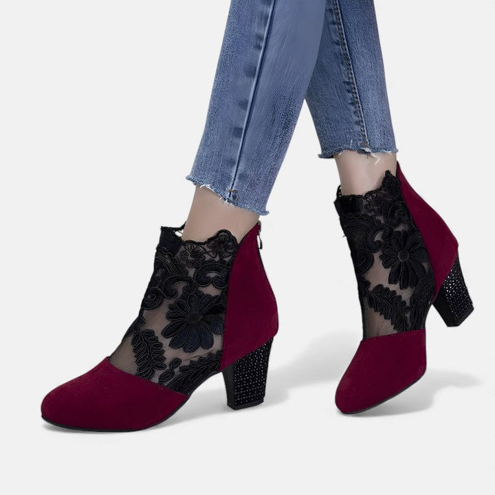 Norene | Bottines en dentelle à talon