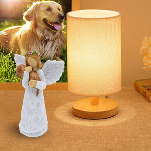 Dog Memorial Gift Set with Angel of Friendship Figurine & Rainbow Bridge Chakra Bracelet