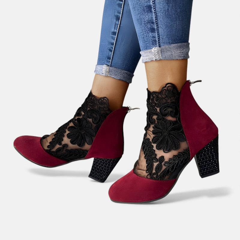 Norene | Bottines en dentelle à talon
