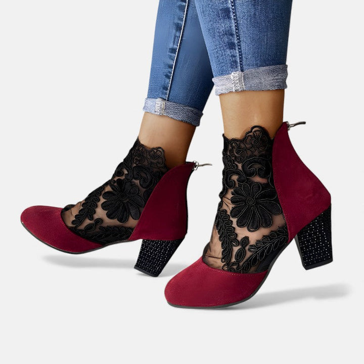 Norene | Bottines en dentelle à talon