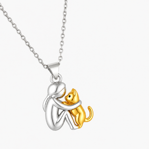 Cat Hug Pendant Necklace with Bonus Earrings – Limited Time Offer