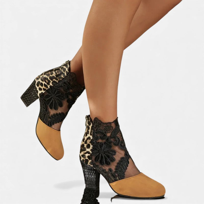 Norene | Bottines en dentelle à talon