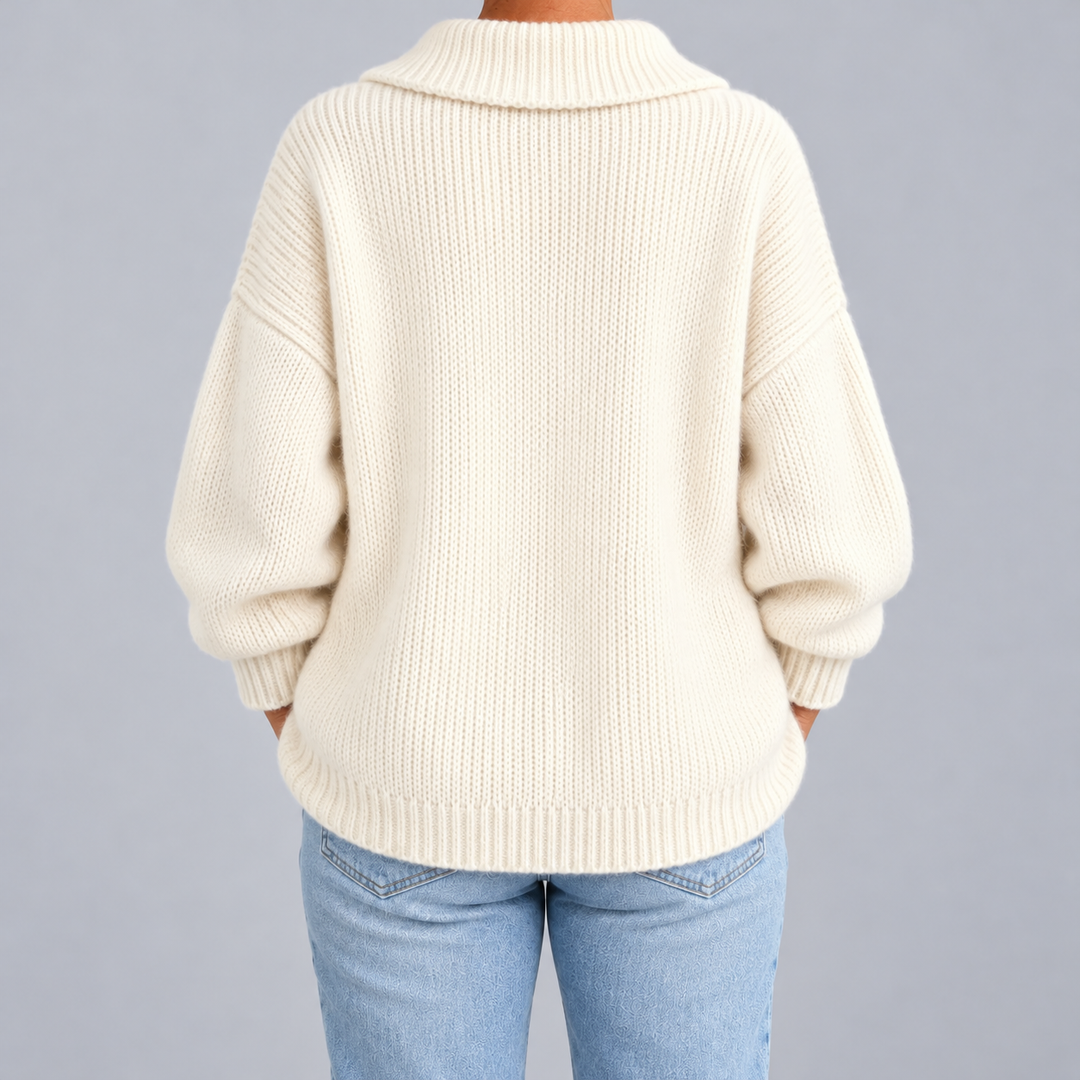 Chiara | Cardigan ample à col et boutons