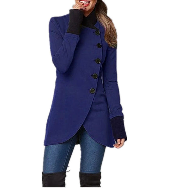 Erin | Veste longue à fermeture asymétrique