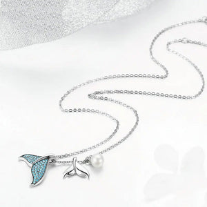 Whale Tail Pearl Ocean Necklace