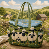 Élodie | Sac cabas matelassé aux moutons rêveurs