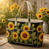 Suzanne | Sac cabas matelassé aux tournesols
