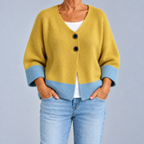 Ginevra | Cardigan bicolore à col V