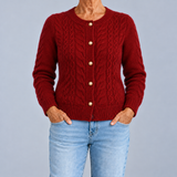 Fiorenza | Cardigan torsadé à boutons effet perle