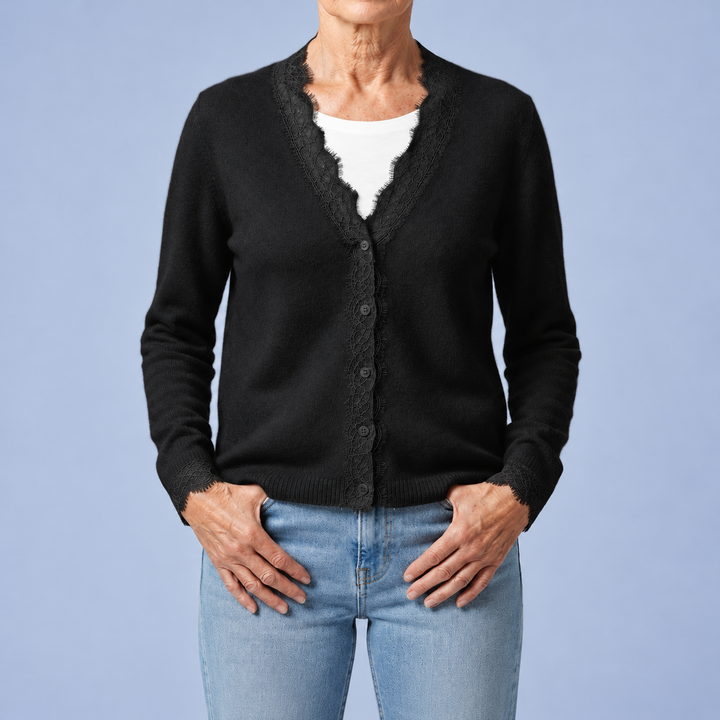 Aurora | Cardigan à détails en dentelle