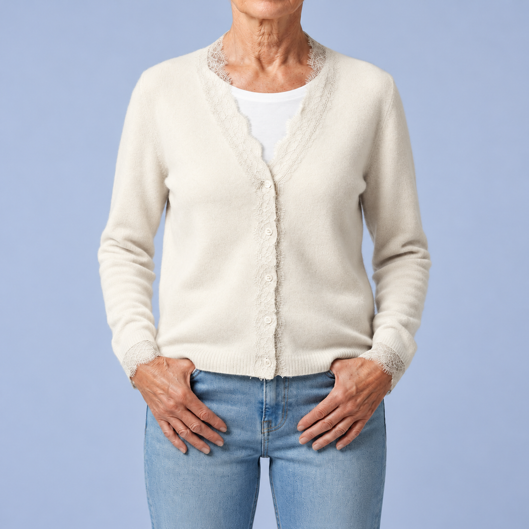 Aurora | Cardigan à détails en dentelle