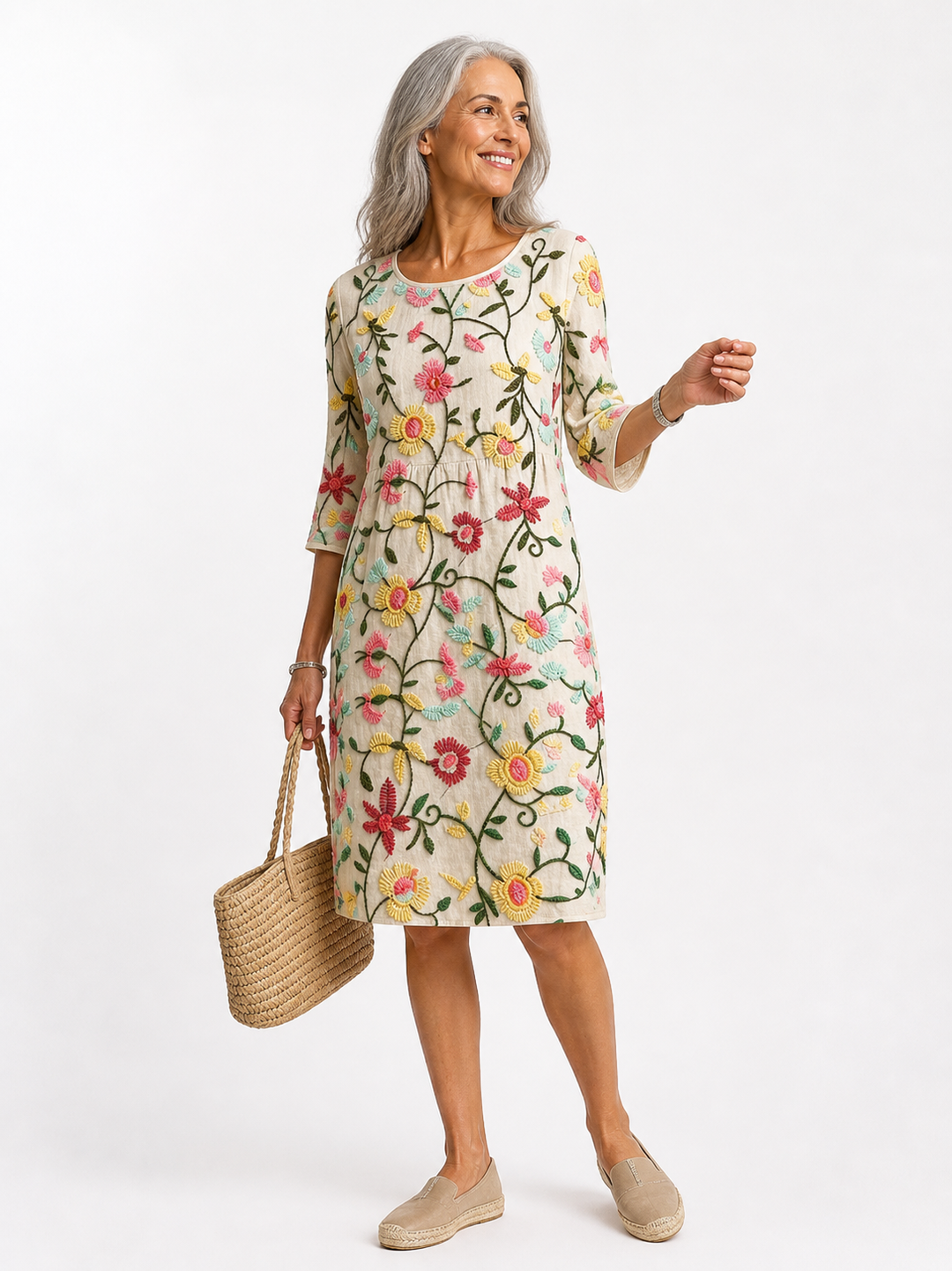 Erica | Robe Florale Élégante