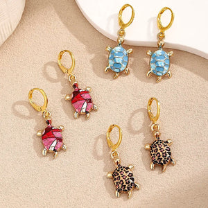 Sea Turtle Huggie Earrings Ocean Charm