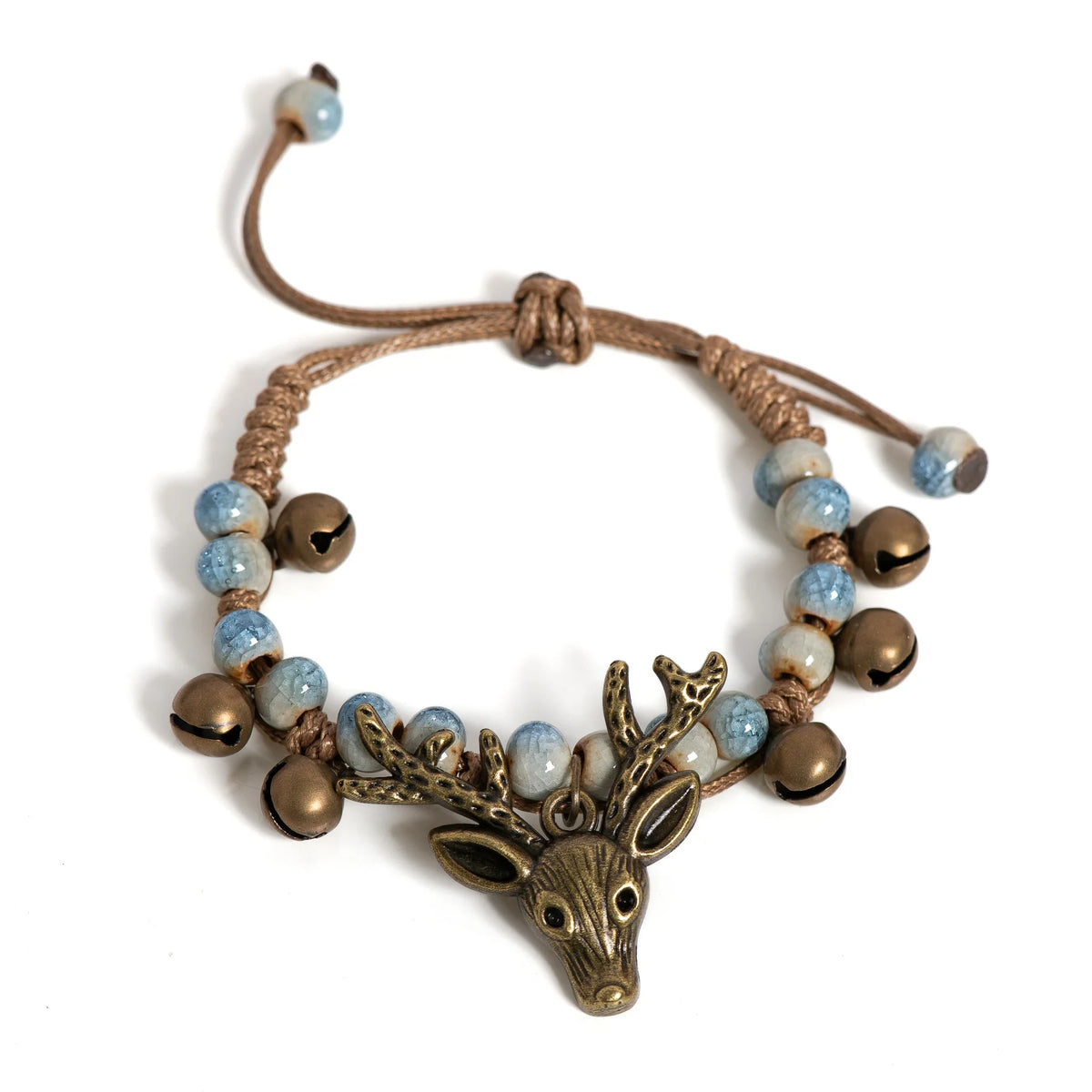 Handcrafted Ceramic Fawn Charm Bracelet