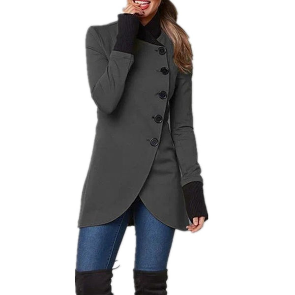 Erin | Veste longue à fermeture asymétrique