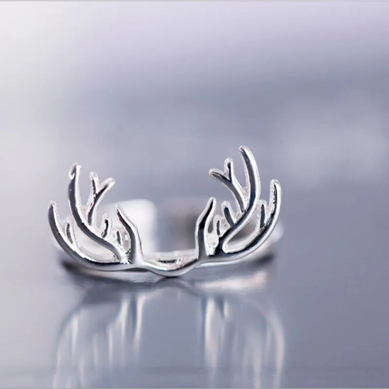 Sterling Silver Antler Ring