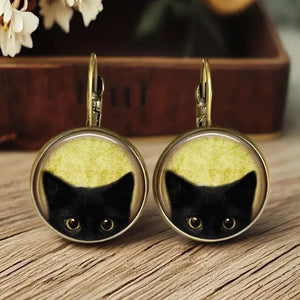 Whimsical Animal Glass Dome Earrings