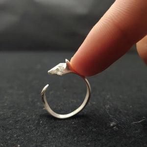 Silver Fox Ring for Women