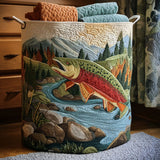 Sérénité du Ruisseau de Montagne | Panier de Rangement Matelassé