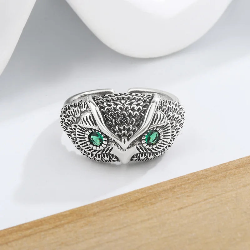 Sterling Silver Owl Ring