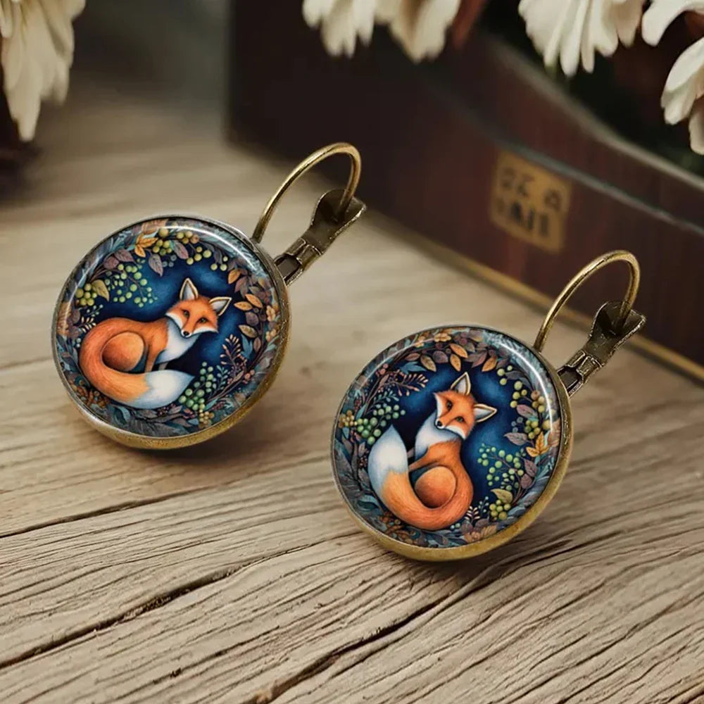 Whimsical Animal Glass Dome Earrings
