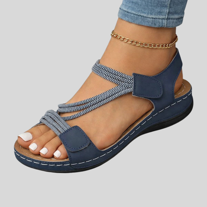 Selyndra | Sandales à brides élastiques et semelle surpiquée