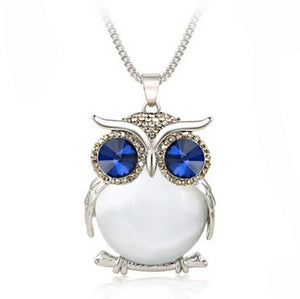 Crystal Owl Pendant Necklace