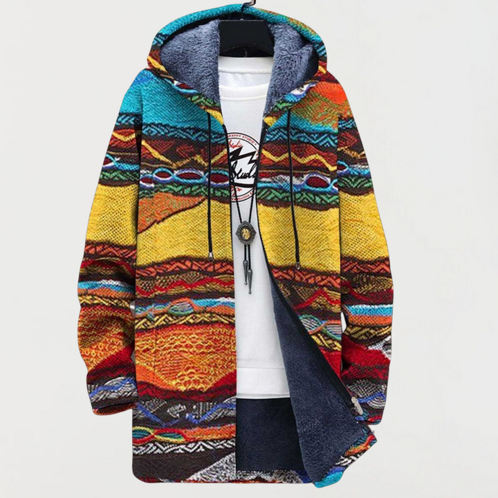 Noël | Manteau à capuche art tribal