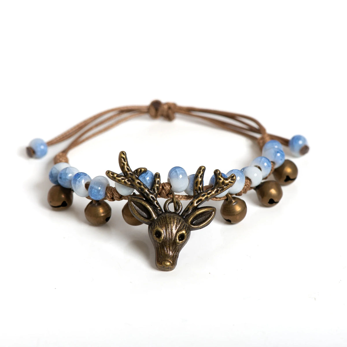 Handcrafted Ceramic Fawn Charm Bracelet