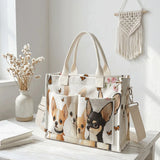 Chichi le Chihuahua | Sac cabas en velours côtelé