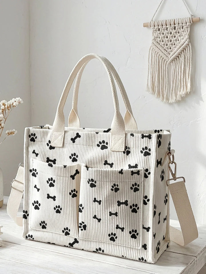 Pattes de Chien | Sac cabas en velours côtelé